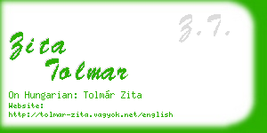 zita tolmar business card